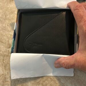 Black Leather Renato Balestra Wallet NWT